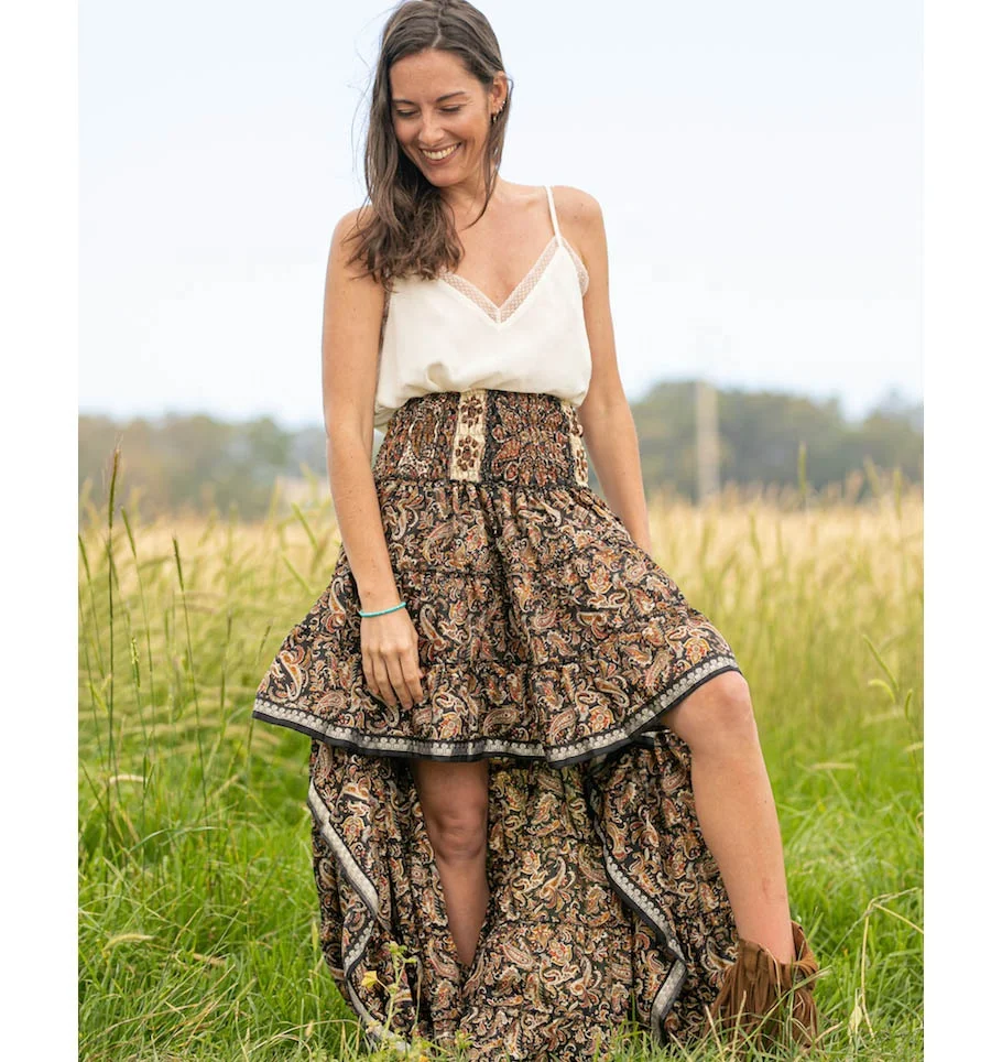 boho retro skirt