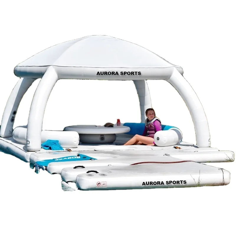 New Water Park Floating Water Bed Inflatable Floating Island For Sale ...