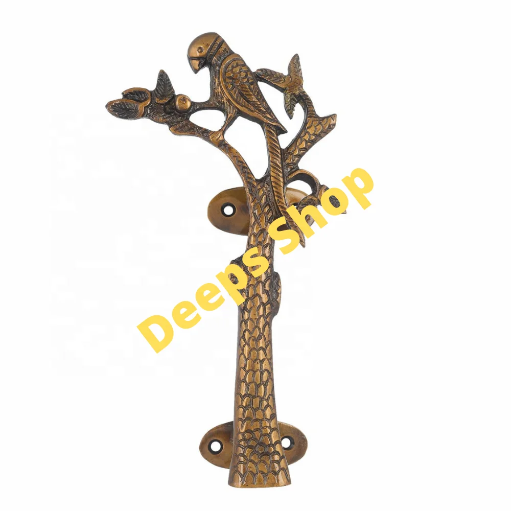 Parrot Bird Design Handmade Brass Antique Vintage Style Door Handle/Door Pull P2 