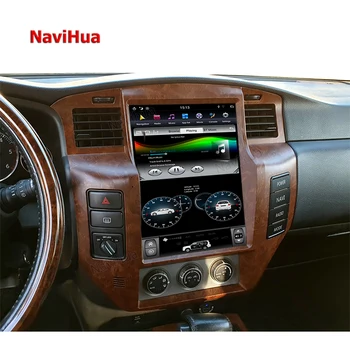 NaviHua 13.6 inch Tesla Style Car Radio video For Nissan patrol Y61 2004-2010 android car audio stereo dvd player px6 6 core