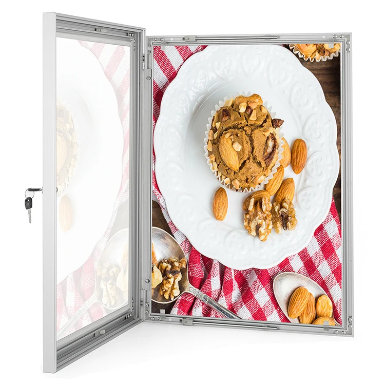 product outdoor led illuminated advertising light boxes lockable poster case  textile cloth-5