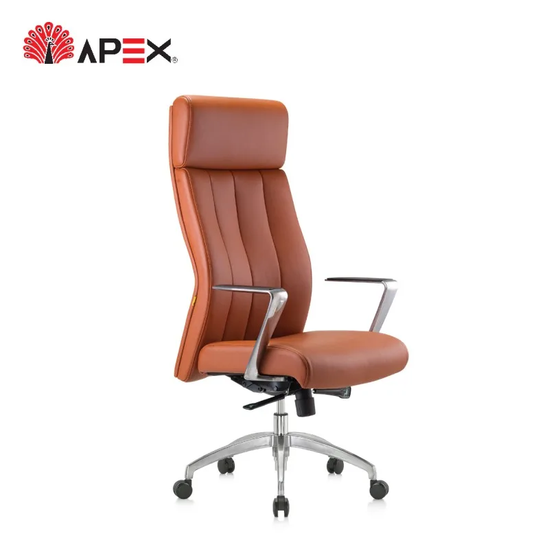 Leather Executive Office Chair With Aluminium Armrest Furniture Malaysia Buy Office Chair Leather Chair Executive Chair Product On Alibaba Com