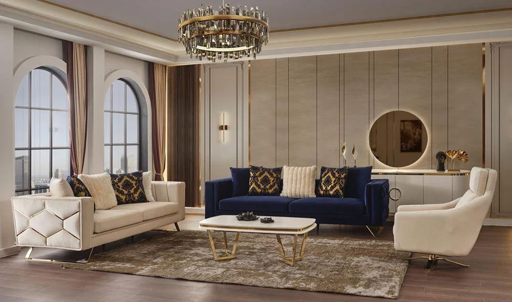 Мебель для гостиной на заказ, современный дизайн, полный набор для дома, свадебный набор, роскошные тканевые диваны для гостиной, набор в европейском стиле