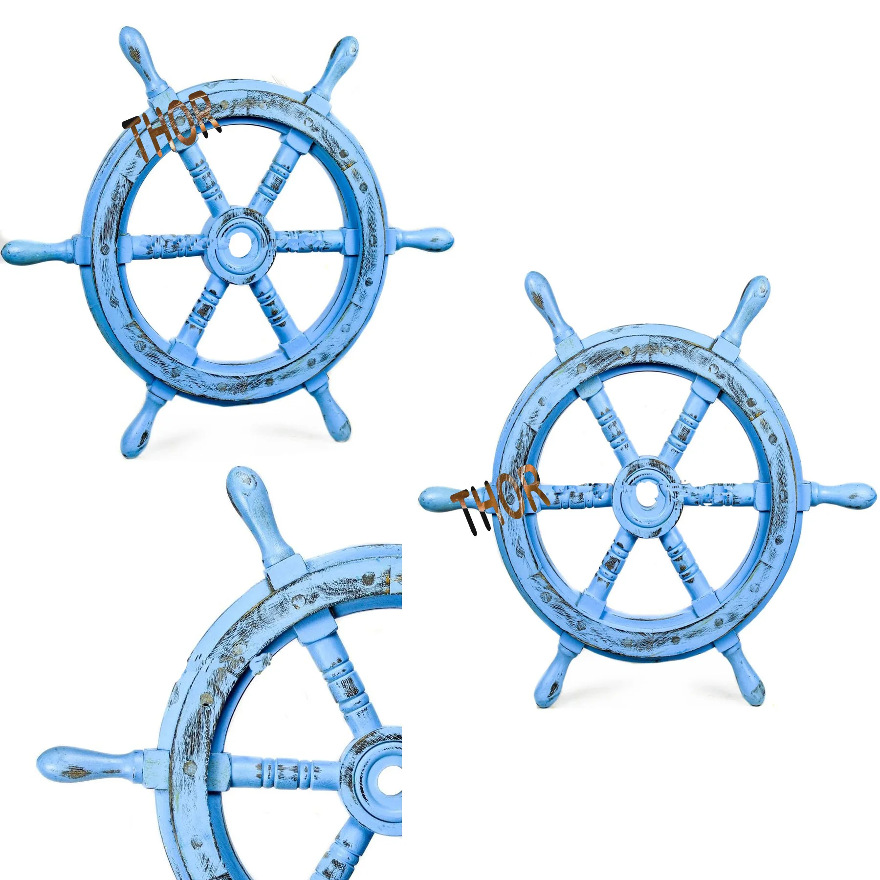 blue ship wheel clip art