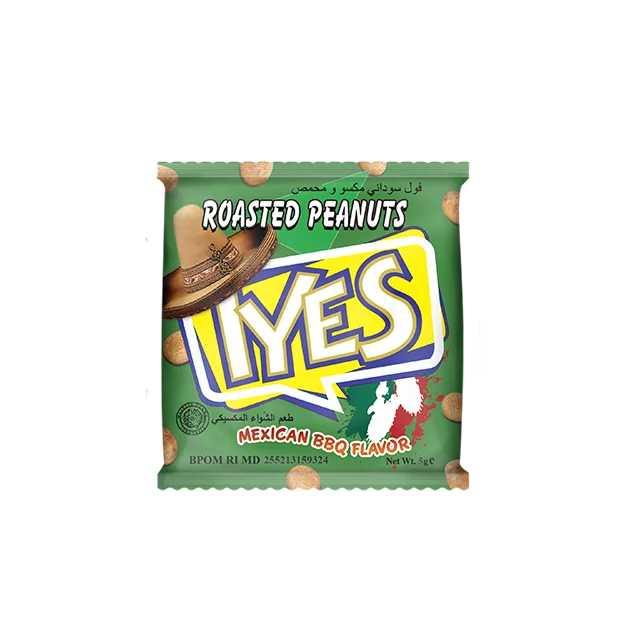 High Quality Peanut Roasted Coated Snack Iyes 5 gr Mexican BBQ Flavor