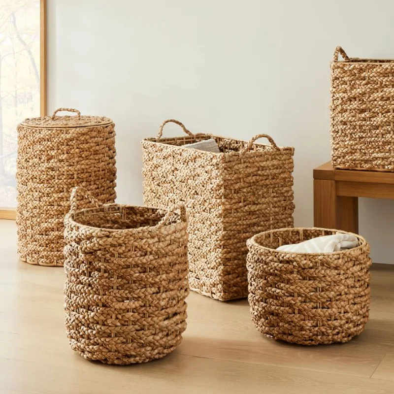 Multifunctional Water Hyacinth Basket Hanging Storage Basket Home Decor ...