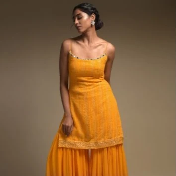 shoulderless kurti
