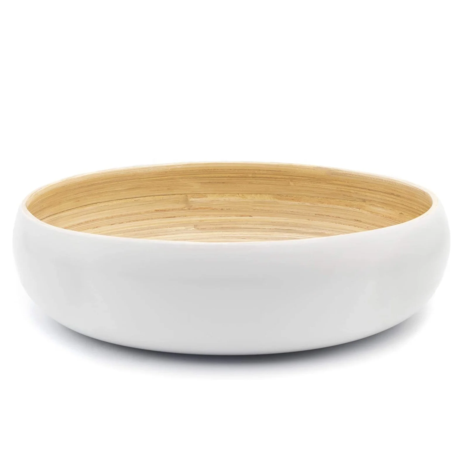 Handmade Bamboo Fruit Bowl,Fiber Bamboo Salad Serving Bowl Ecofriendly Biodegradable Bamboo