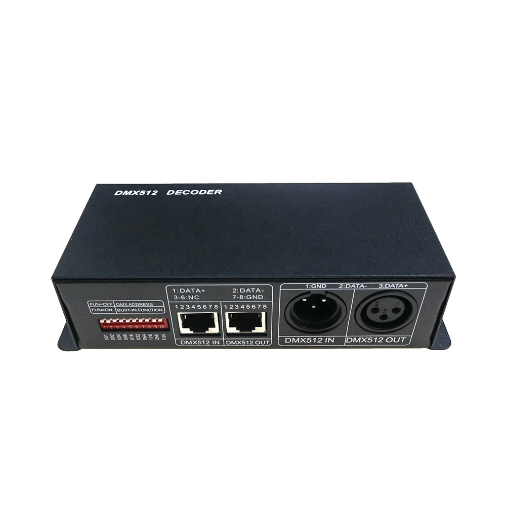 4CH DC12-24V RGBW DMX 512 декодер led контроллер, RGB LED DMX512 4 канала * 8A для Светодиодные полосы света