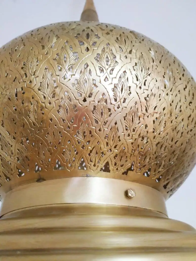 Superb Large Moroccan Pendant Light Brass, Chandelier Antique Brass, Gorgeous  Chandelier