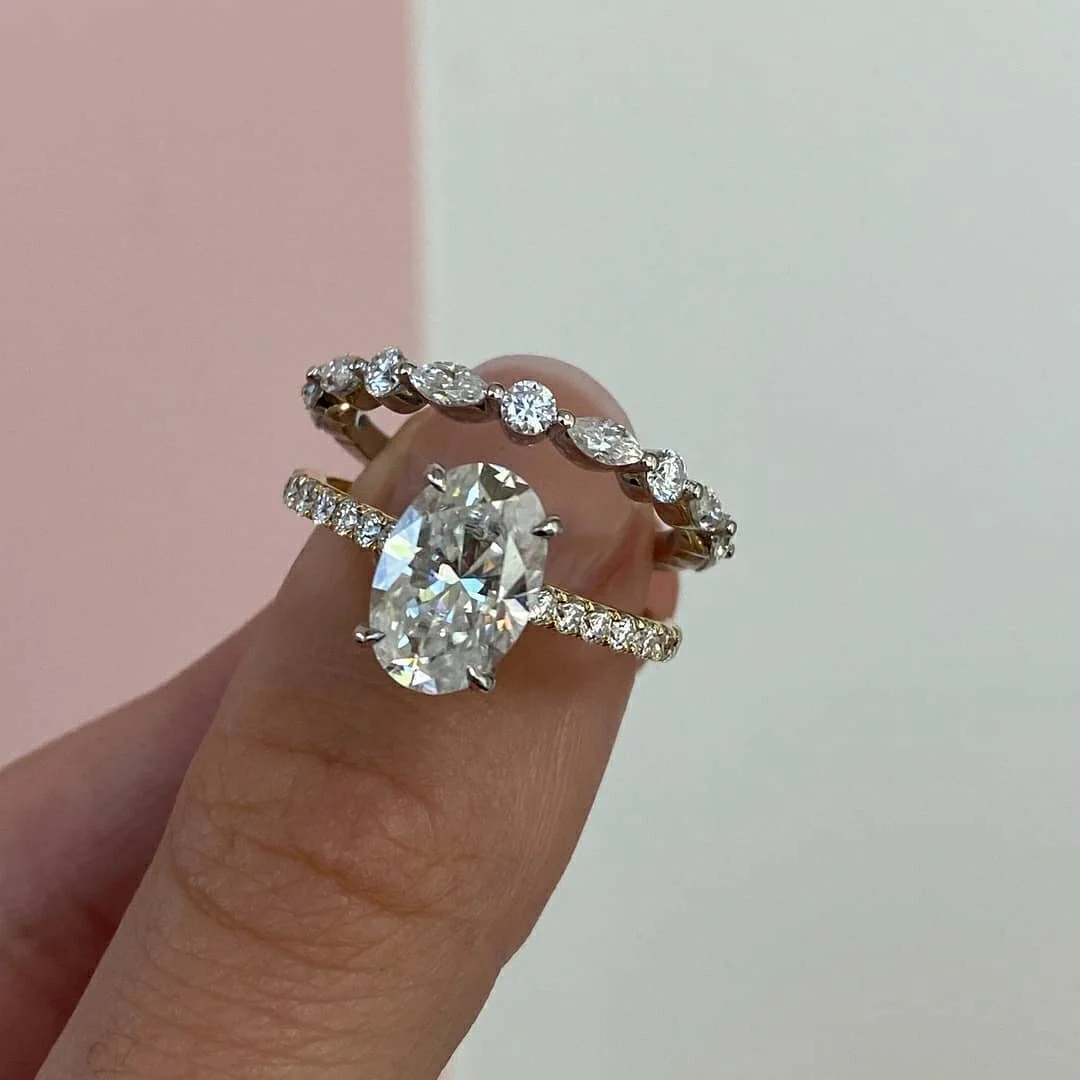 AU750リアルイエローゴールドホワイトゴールドG18k結婚指輪2