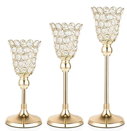 Вращающийся подсвечник, Хрустальный Звездный подсвечник, металлический Хрустальный подсвечник, украшение для отеля