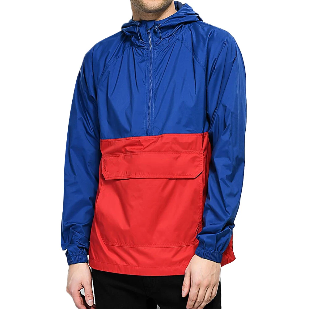 windbreaker with front pocket