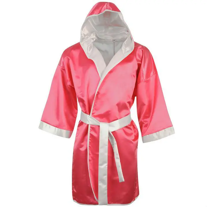 Prime Full-Length Satin Boxing Robe with Hood Dummy Type