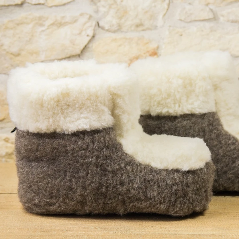 Winter Wool Slippers Booties Indoor 