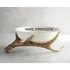 White & BRASS ANTIQUE