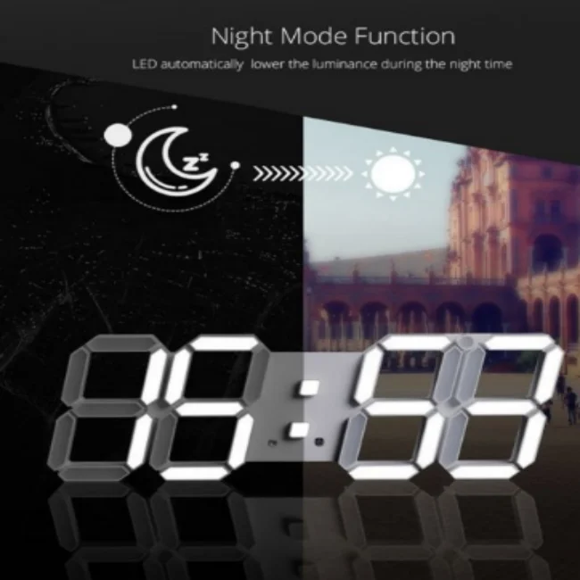 Orologio da parete digitale a LED creativo Orologio WIFI multifunzione, stile: WIFI cavo a 6 bit