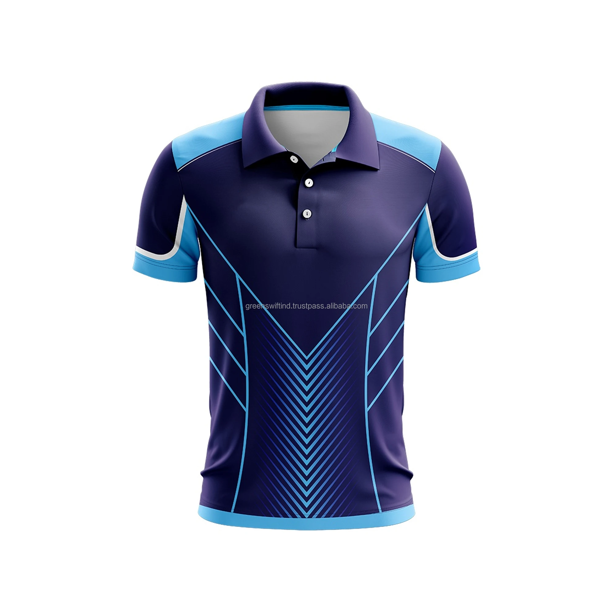 Cricket Jersey design Dark and Light Blue