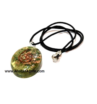 Orgone Oval Pendant with Cord Wholesale Orgone Pendants Orgonite Products Wholesaler New Age Products