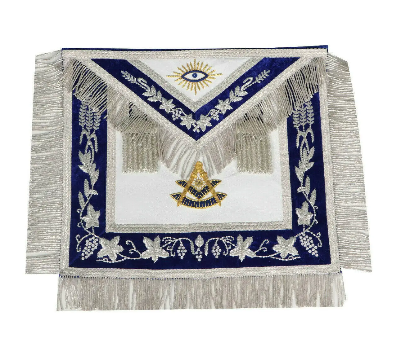 Ошейник с серебряной цепочкой Masonic Regalia Master упаковка из 5 подвесок синей подкладкой серебряная цепочка