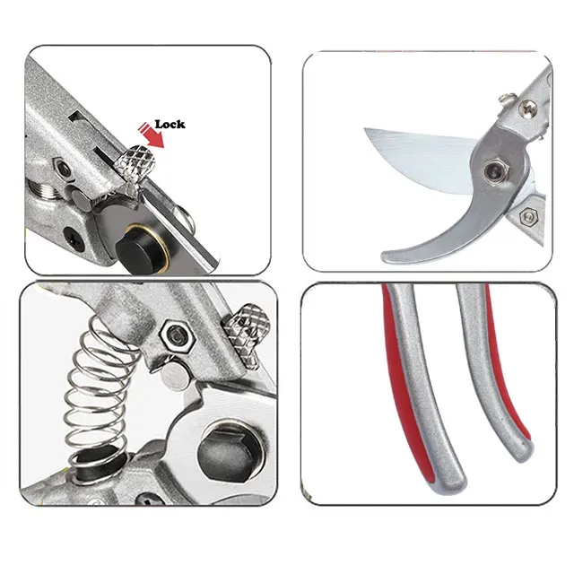 
 Ножницы из нержавеющей стали для дома и улицы, Нескользящие садовые ножницы для растений, цветов, оранжевого, зеленого цветов, с ручкой  