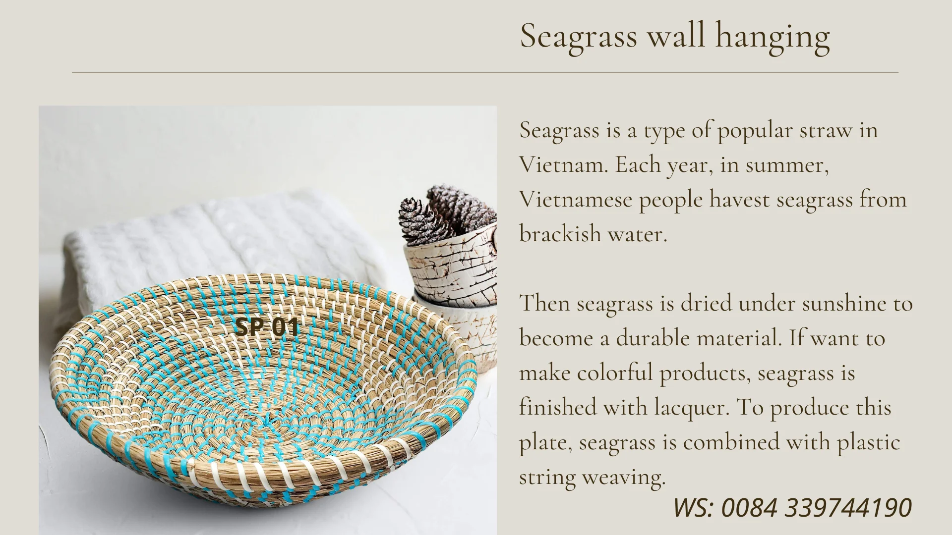 Good Price Seagrass Weave Plate Set With Many Sizes And Design For Home ...