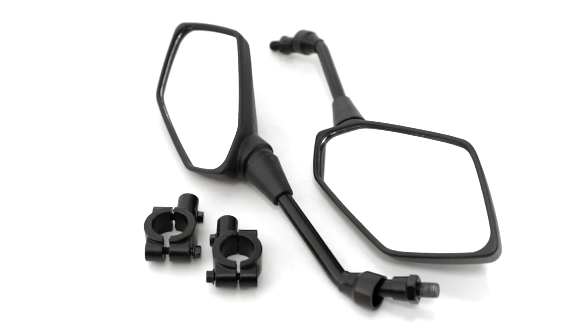 Adventure Motorcycle Mirrors, 10mm 8mm Foldable Black