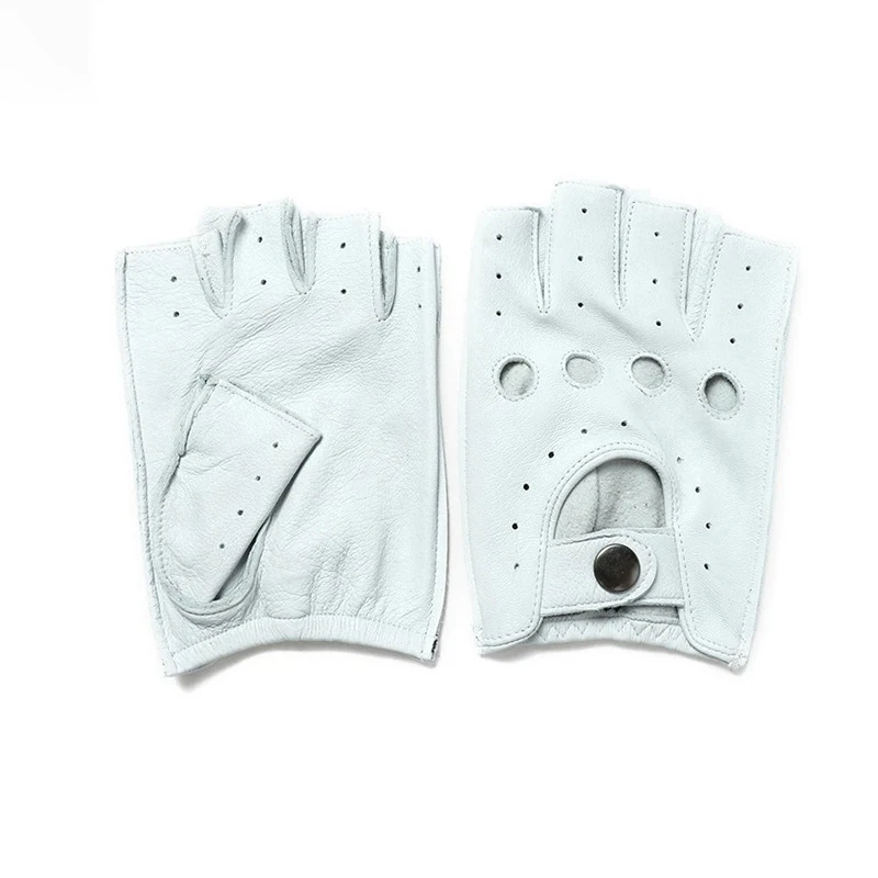 Мужские кожаные перчатки для вождения из натуральной овечьей кожи