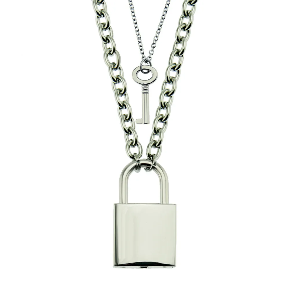 Padlock Chain Necklace Set