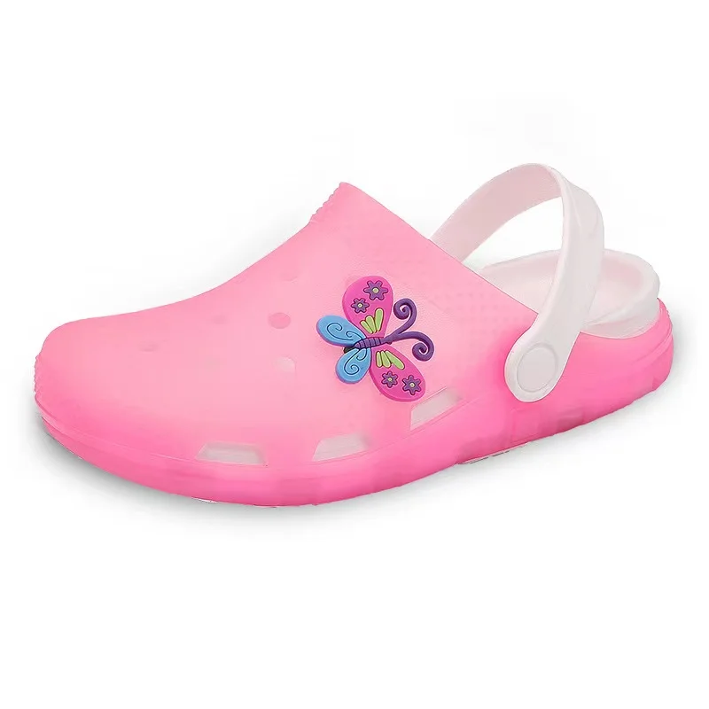 Модная Высококачественная дешевая светодиодная детская обувь с подсветкой, Детская крутая ПВХ обувь-желе