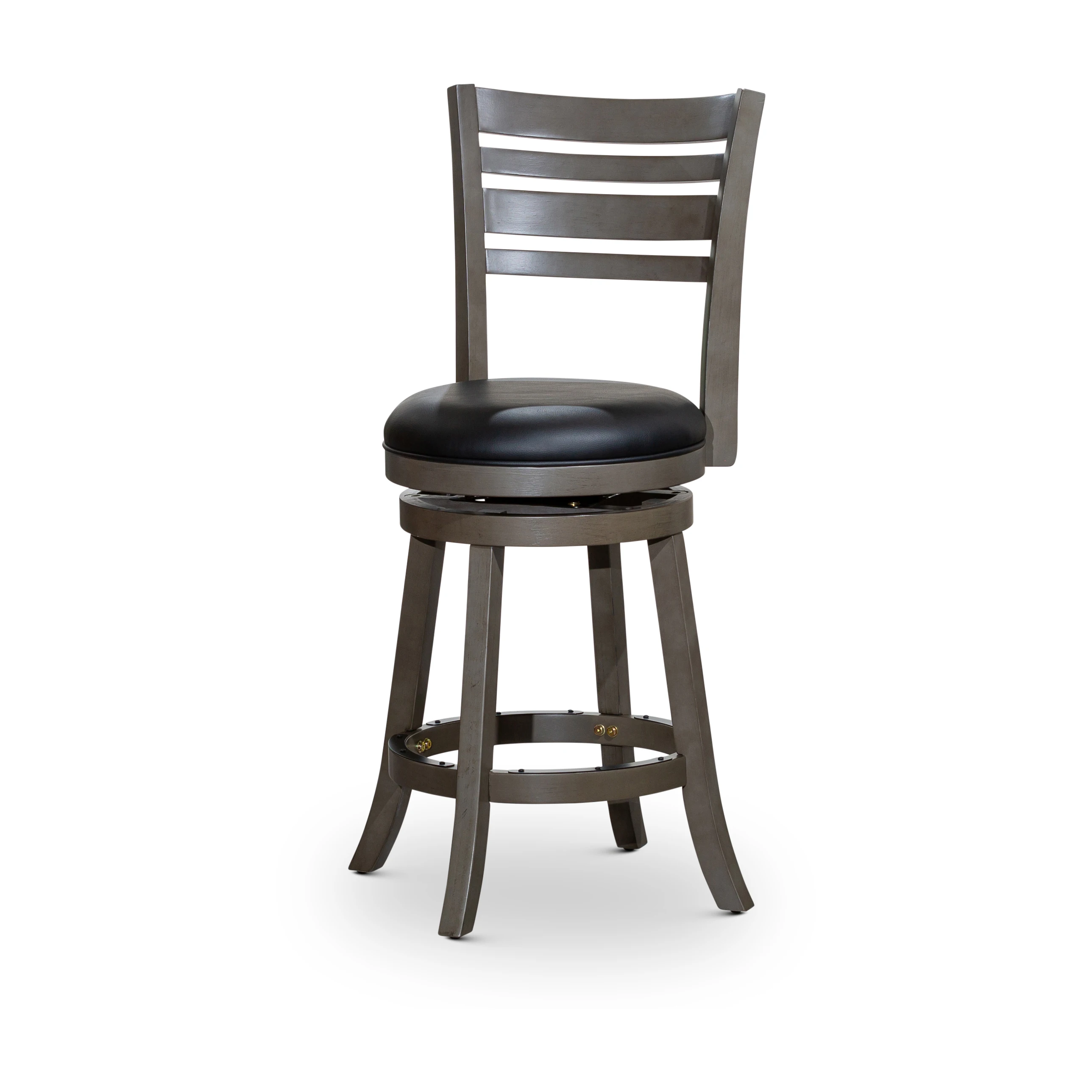 Dty Indoor Living Granby 24 Counter Height 4 Slat Back Swivel Stool Weathered Gray Black Buy Swivel Stool With Back Kitchen Stools Bar Stools Counter Height Stools Bar Height Stools Bar And Counter Swivel Stool