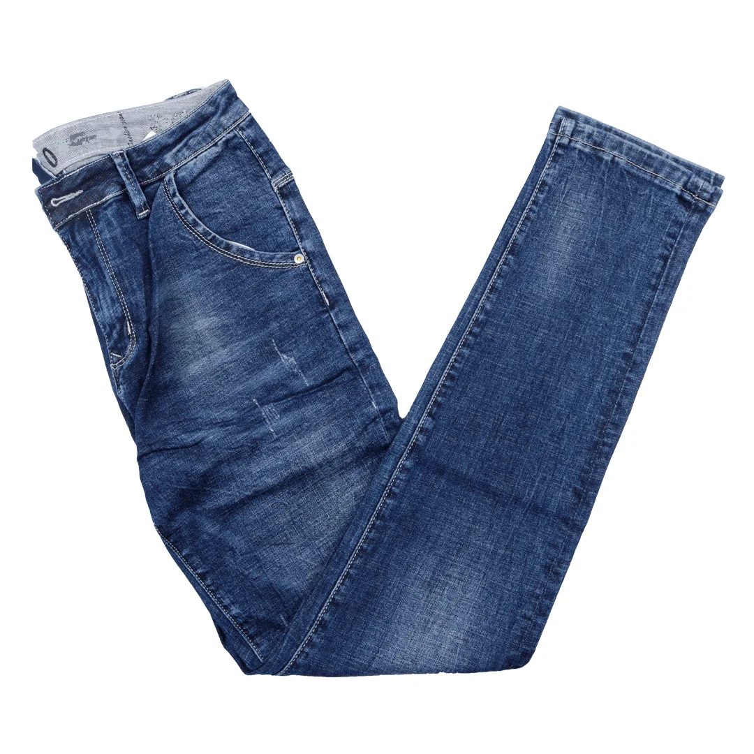 Vente chaude Jeans Jeunes Hommes Coton Élastique Droit Bleu Clair Coupe Régulière/Slim Stretch Denim Jean Pantalon Du Bangladesh_voghion.com