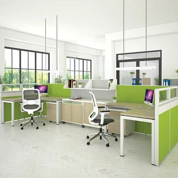 Modern Open System Customize Modular Office Furniture Partition Desk Office Workstation Cubicle for 2 Seater