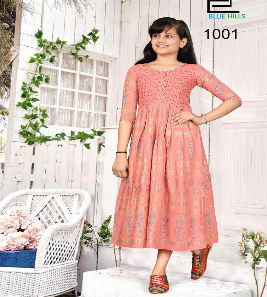 Buy Aarchi Heavy Rayon Pink Embroidered Kurti for Kids Girls (9-10  Years)(11-12 Years)(12-13 Years)(14-15 Years)(16-17 Years) at Amazon.in