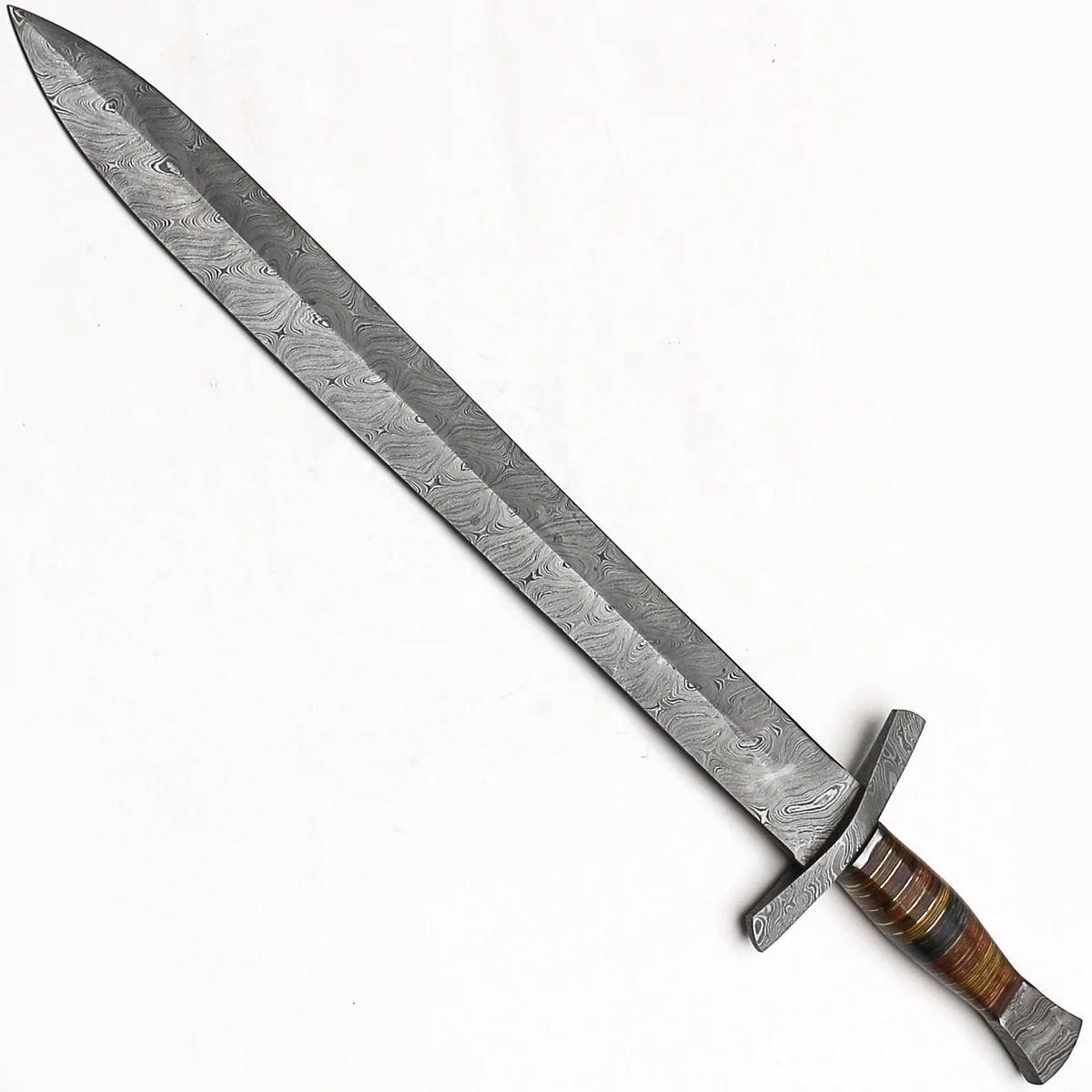 fully handmade sword with damascus steel blade drop shipping