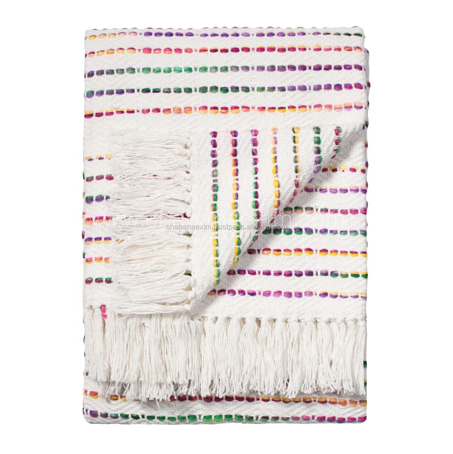 multi colour throws