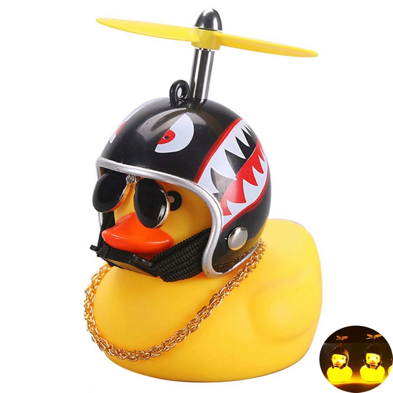 Dlseals Custom Light Up Helmet Pilot Rubber Duck Propeller