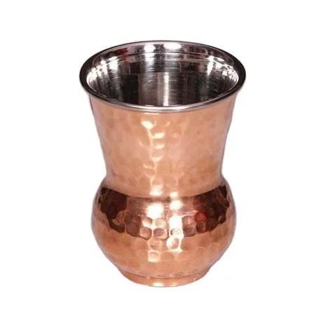 Details about   Hammered Outside Copper Inside Stainless Steel Tumbler Matka Glass 300 ml 