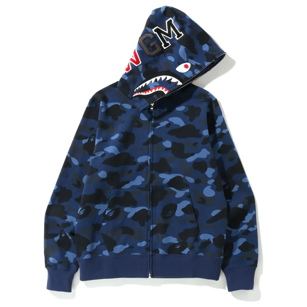 Bape Shark Jaw Men s Sweats Coat hoodies unisex Jacket Full Custom digital sublimation printing hoodies for men wholesale Alibaba