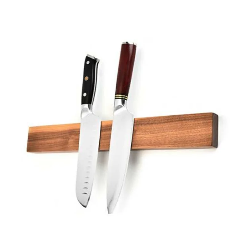 Бесшовный магнитный держатель для ножей из орехового дерева 13 дюймов 16 мощная деревянная магнитная полоса организации вашей кухни