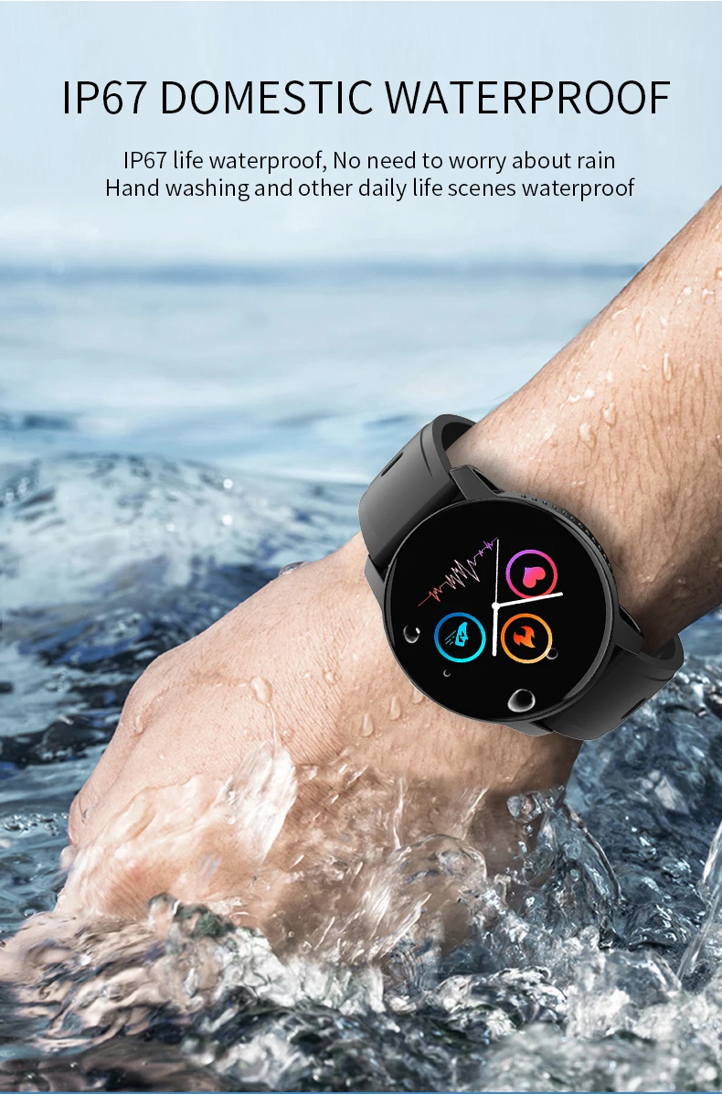 VW9 Smart Watch Men for Android IOS Phone Waterproof Heart Rate Tracker Blood Pressure Oxygen Sport Smartwatch Case