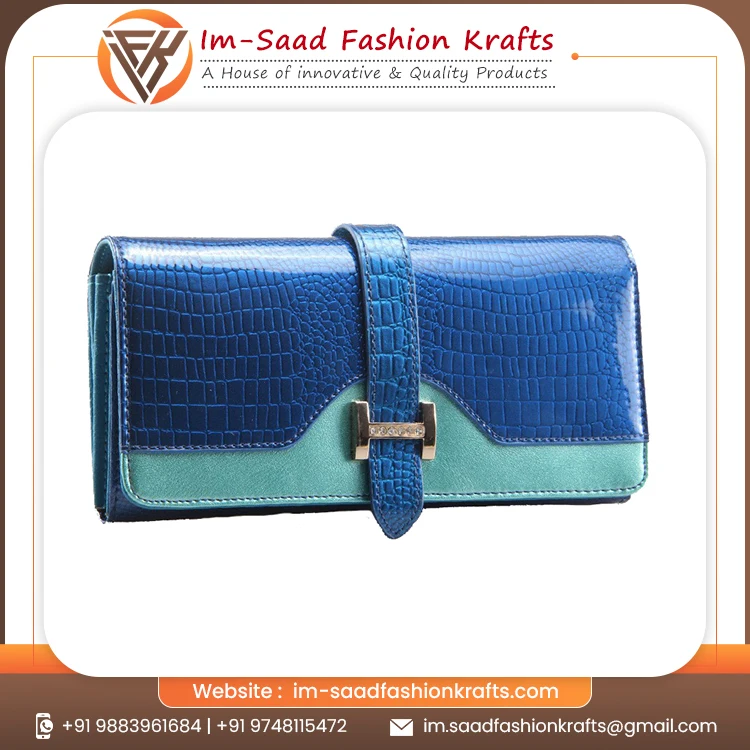 Leather Women Wallets Long Zipper Wallet Ladies Luxury Clutch Bag