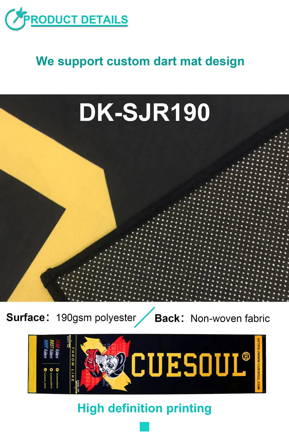 Cheap Best Durable Thick Darts Mat With Check Out Dart Board And Mat