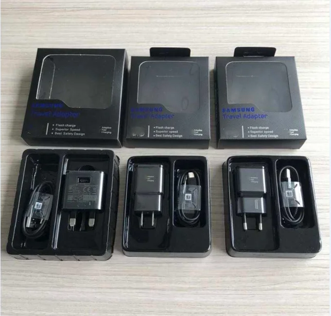 Оригинальный USB-штекер S10 с кабелем типа c быстрое зарядное устройство штекер для Samsung galaxy S8 edge S9 note