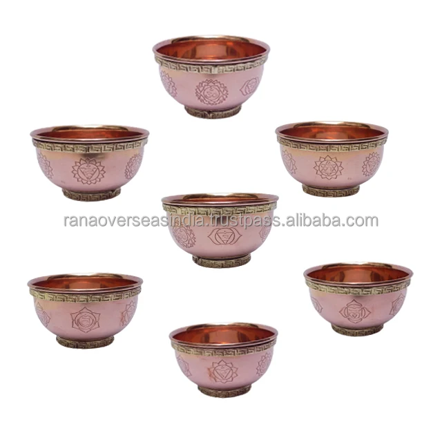 Seven Chakra Copper Offering And Smudging Bowl Palo Santo Burners Altar