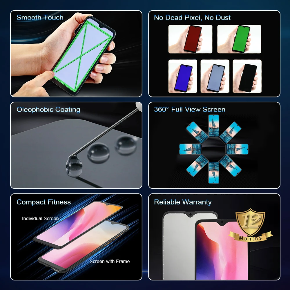 โทรศัพท์มือถือ OLED ราคาส่งหน้าจอ LCD สำหรับ Samsung Galaxy A21 A21S  หน้าจอสัมผัส Lcd มีหรือไม่มีกรอบ SK Incell