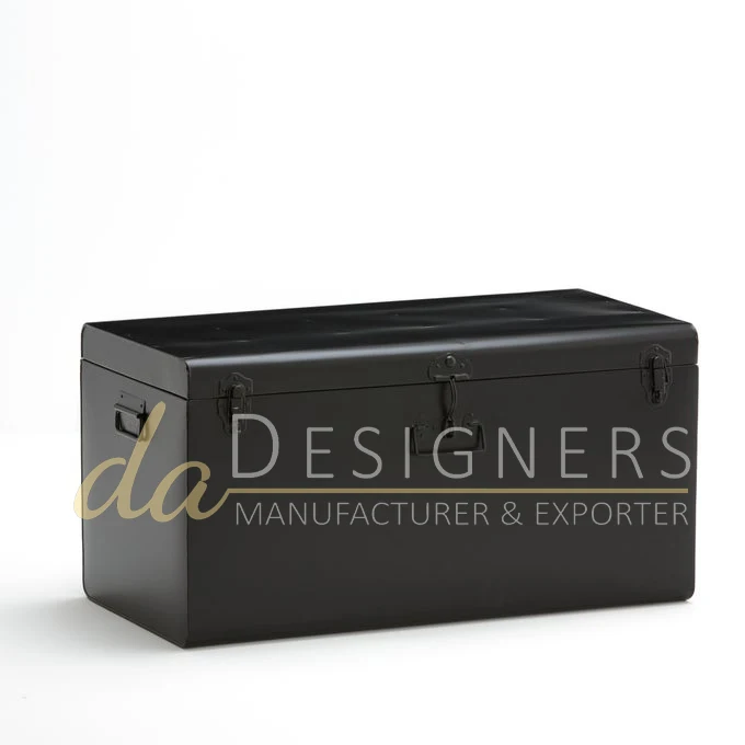 Decorative Storage Metal Trunk With Powder Coated Finishes Classic
