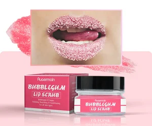 Private Label Bubblegum Lips Scrub Custom Logo Beauty Treats Exfoliator Sugar Lip Scrub