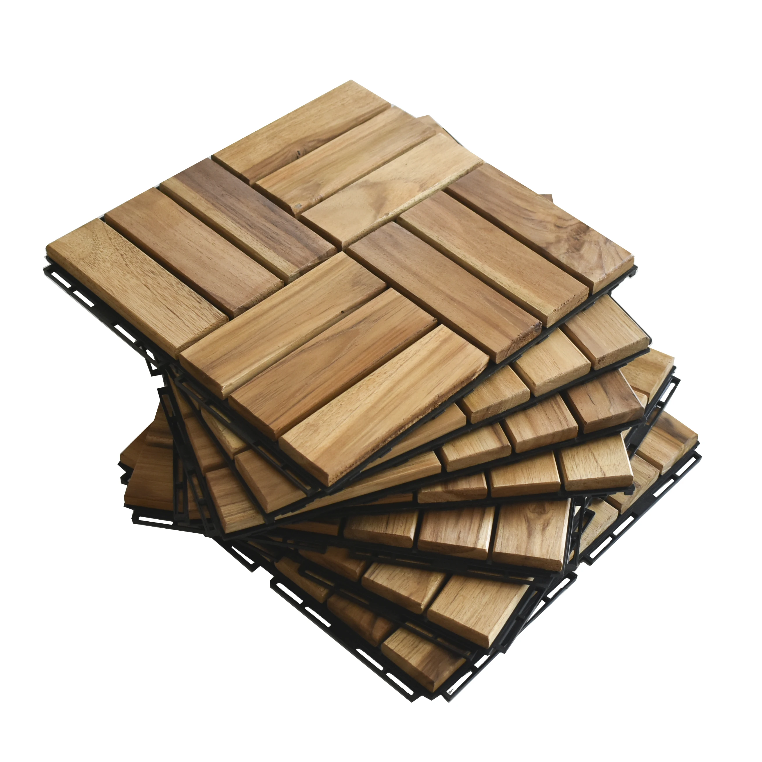 Garden Wooden Decking Tile Easy To Assemble Environmentally Friendly