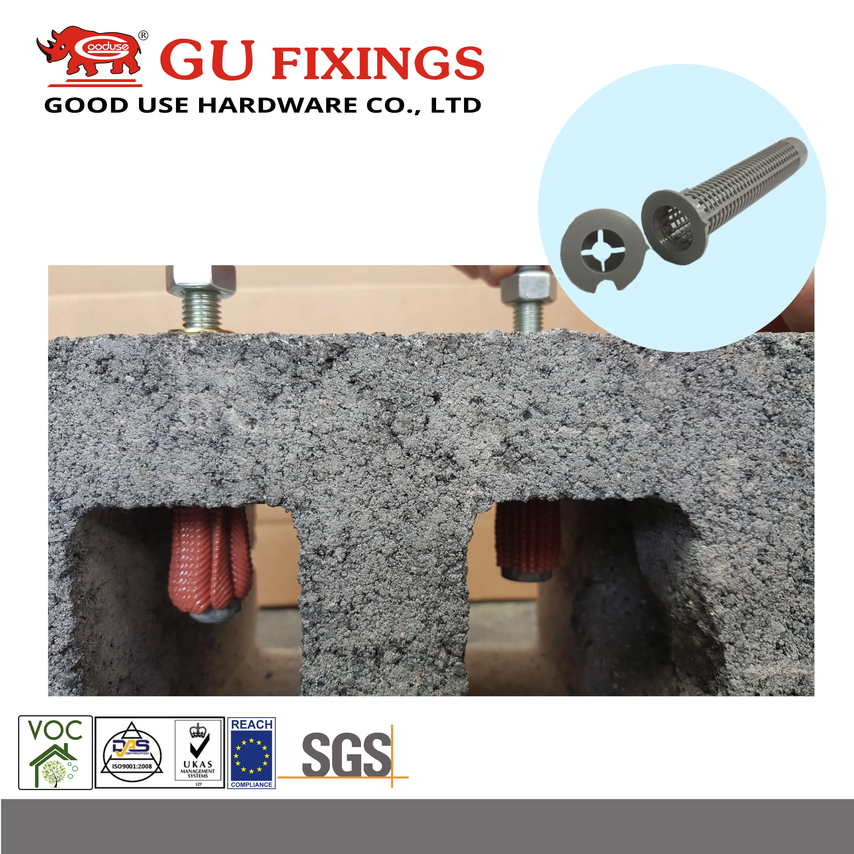 Injection Plastic Anchor Sleeve for Epoxy Bolt Anchoring